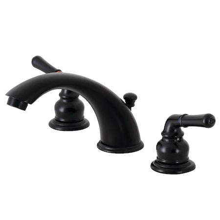 Kingston Brass KB960 Widespread Bathroom Faucet with Retail Pop-Up, Matte Black KB960